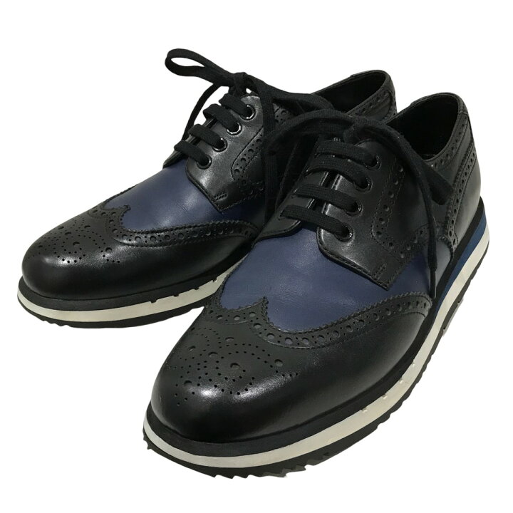 楽天市場】【中古】PRADA SPORTSウィングチップシューズ 2339 ブラック 