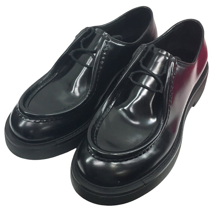 prada プラダダイアパソン オペークブラッシュドレザー レースアップ新品