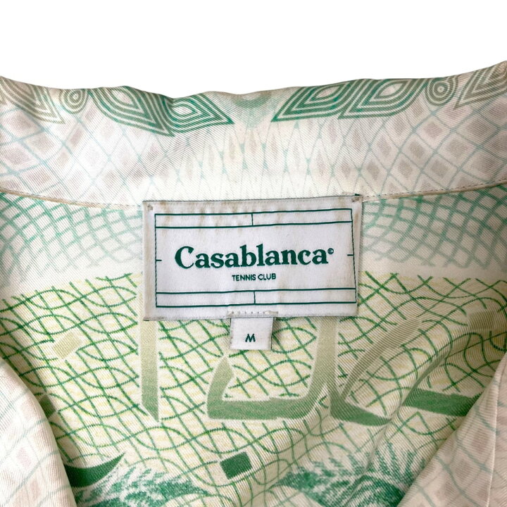 楽天市場】【中古】CASABLANCA 総柄シルクオープンカラーシャツ  