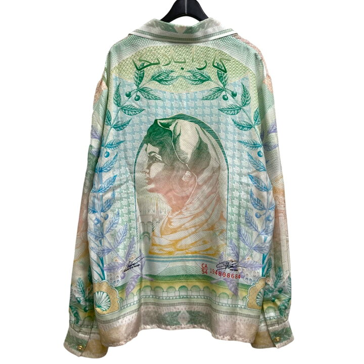 楽天市場】【中古】CASABLANCA 総柄シルクオープンカラーシャツ  