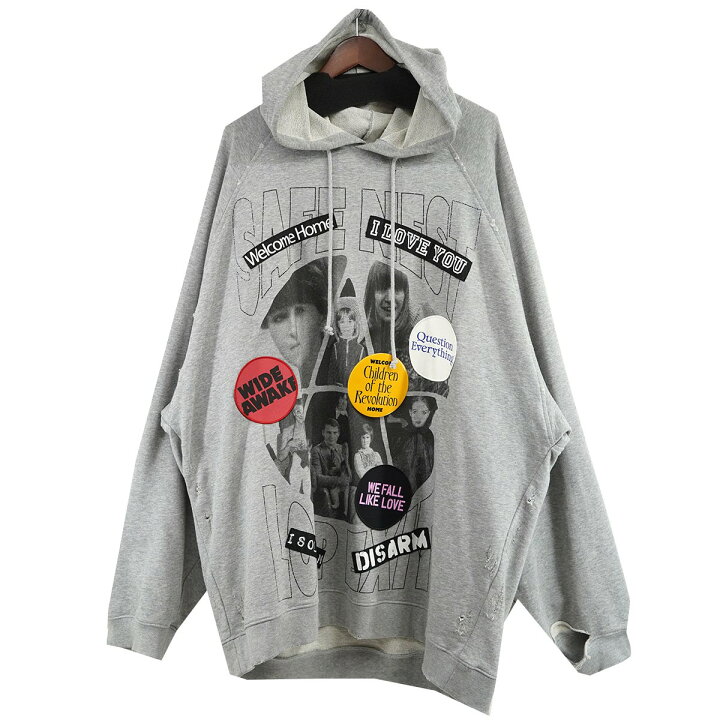 楽天市場】【中古】RAF SIMONS21SS DESTROYED OVERSIZED HOODIE 