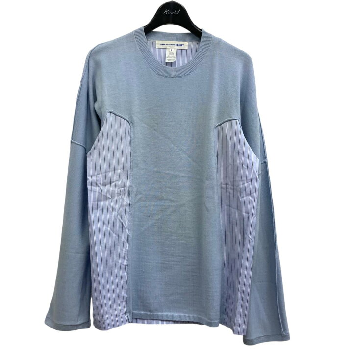 楽天市場】【中古】COMME des GARCONS SHIRTシャツ切替ニット ライト 