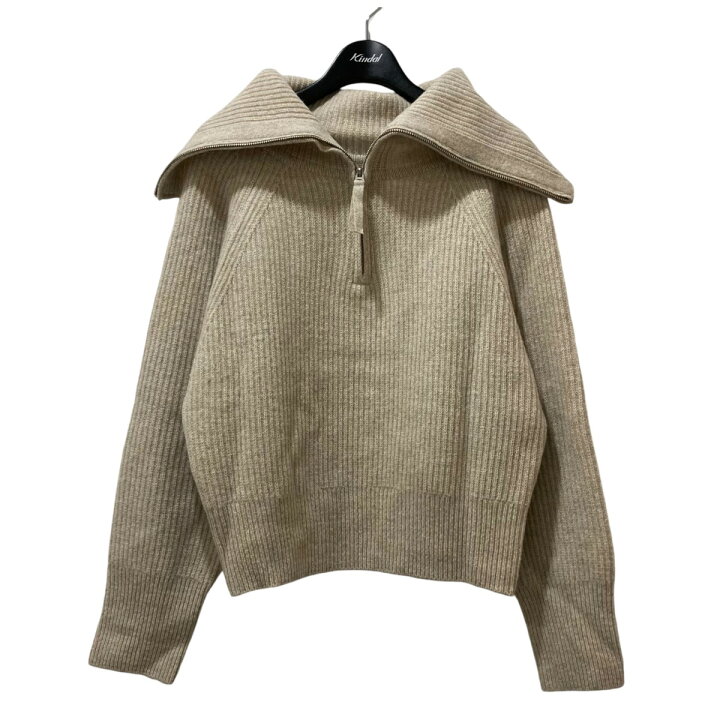 楽天市場】【中古】bow．a WOOL ZIP KNIT ハーフジップニット ベージュ 