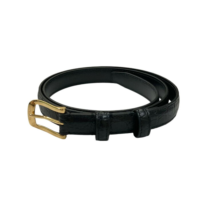 楽天市場】【中古】CELINE クロコダイル型押しレザーベルト BC-01 18MM  