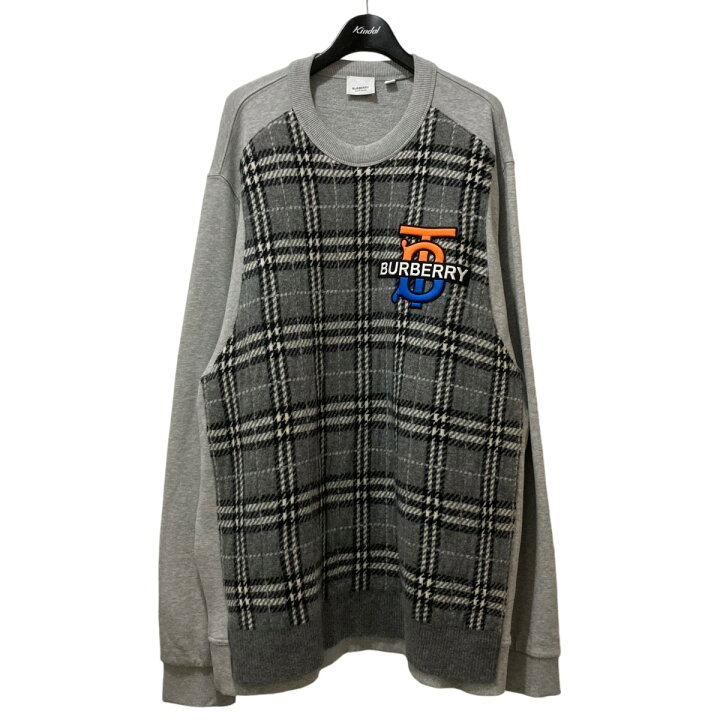 楽天市場】【中古】BURBERRY LONDON ニット切替クルーネックスウェット 