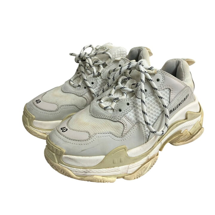 楽天市場】【中古】BALENCIAGA Triple S スニーカー ホワイト サイズ 