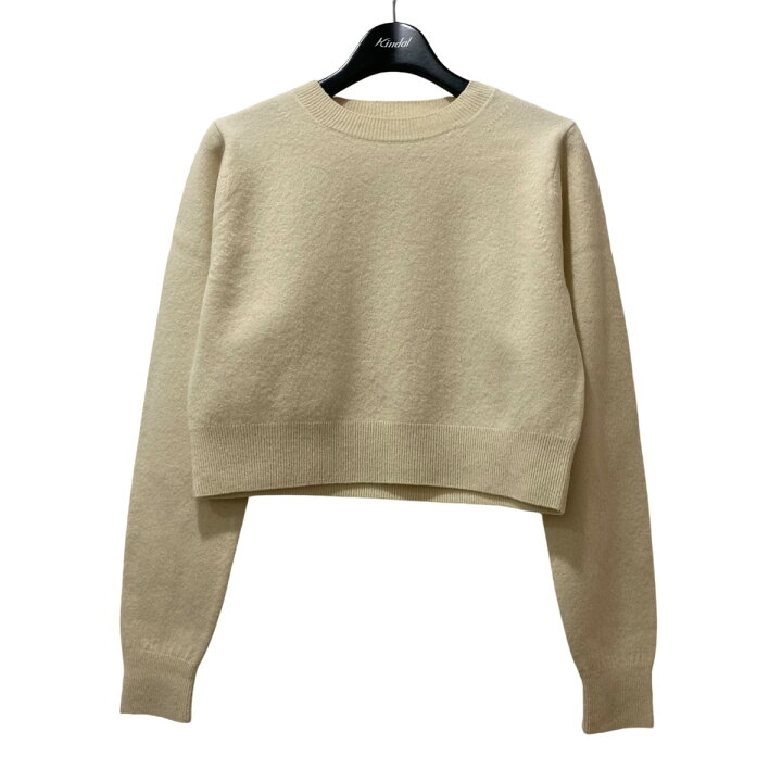 楽天市場】【中古】AURALEE FELTED WOOL KNIT SHORT クロップドクルー 