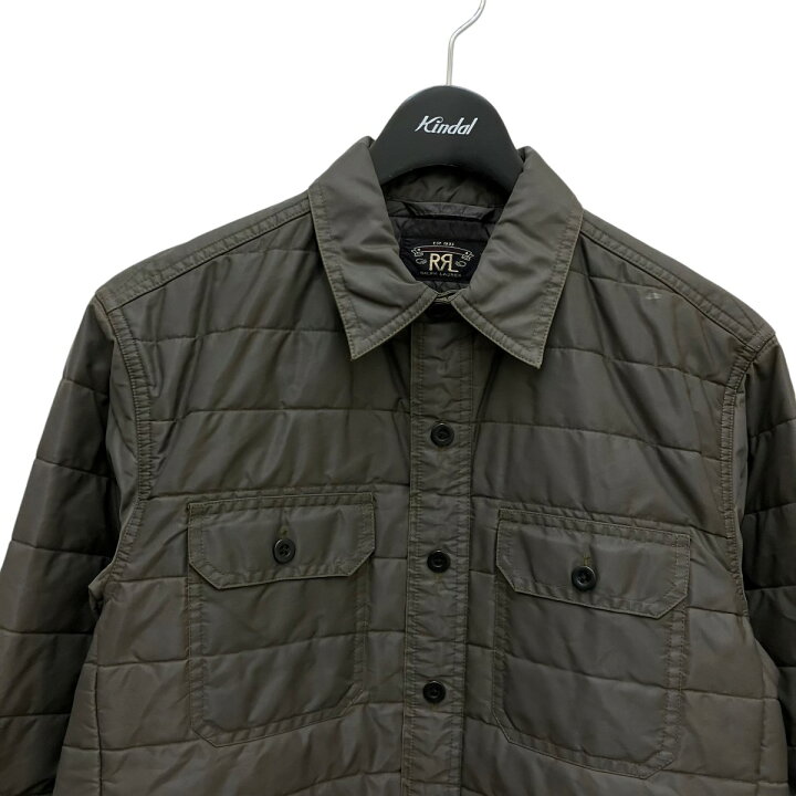 楽天市場】【中古】RRL ナイロンキルティングシャツ オリーブ サイズ 