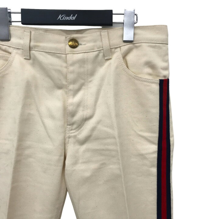 楽天市場】【中古】GUCCIサイドラインデニムパンツ 527630 アイボリー 
