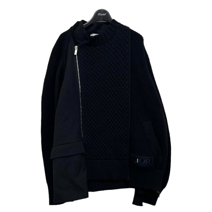 楽天市場】【中古】Dior × sacai ジップニットジャケット ブラック  