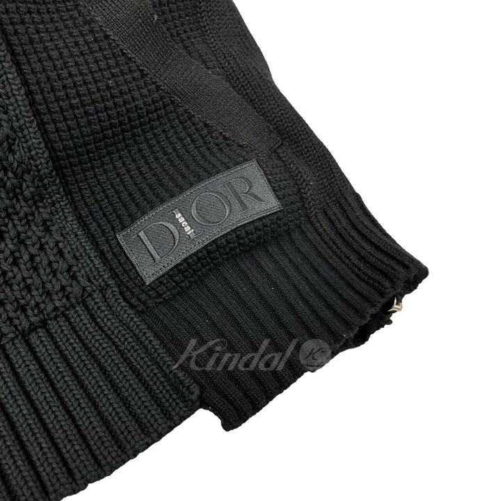 楽天市場】【中古】Dior × sacai ジップニットジャケット ブラック  
