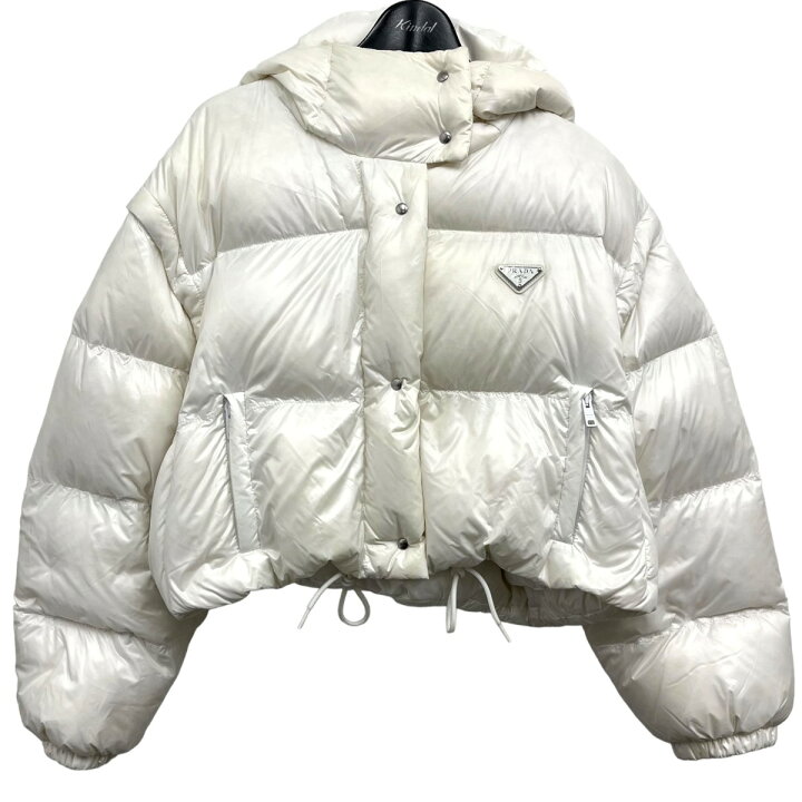 楽天市場】【中古】PRADA Re-Nylon コンバーチブルクロップドダウン  