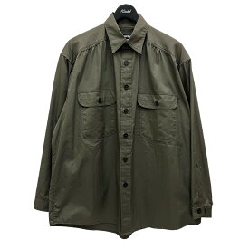 【中古】MONITALYバンクロスワークシャツ グリーン サイズ：M【価格見直し】