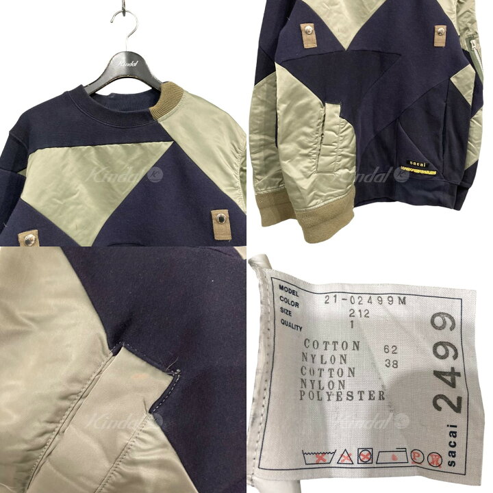 楽天市場】【中古】sacai ドッキングクルーネックスウェットトレーナー 