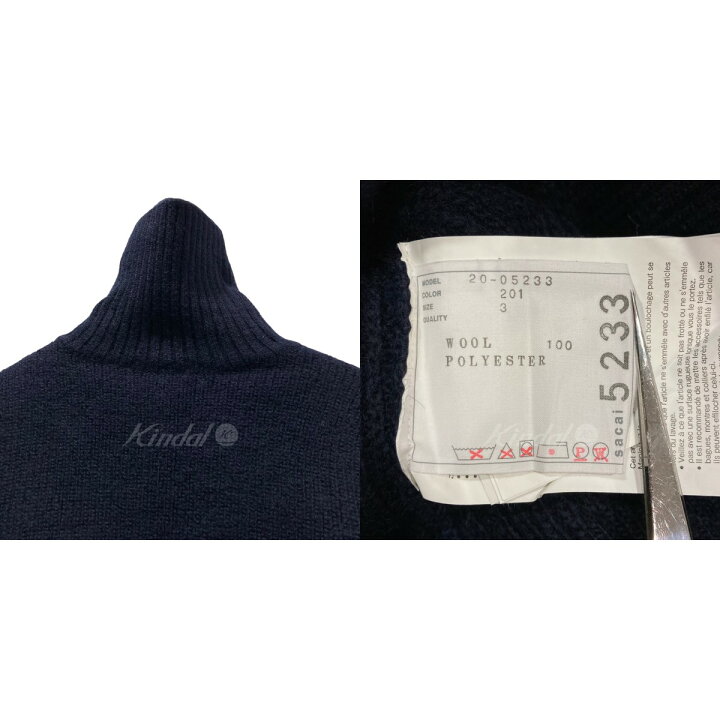 楽天市場】【中古】sacai20AW ｢Wool Zip Sleeve Turtleneck 