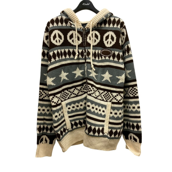 楽天市場】【中古】afb PEACE KNIT HOODIE ニットジップアップパーカー 