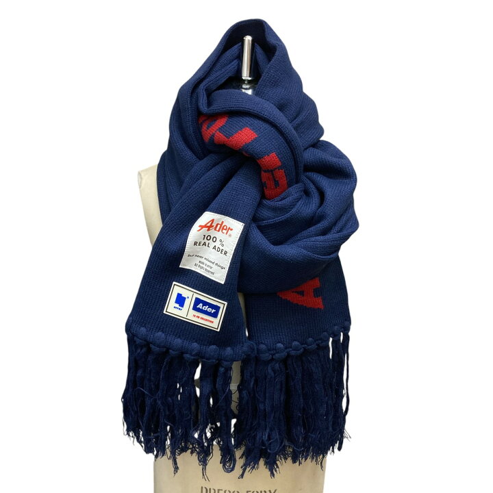 楽天市場】【中古】ADER error ロングマフラー ネイビー サイズ：ONE 