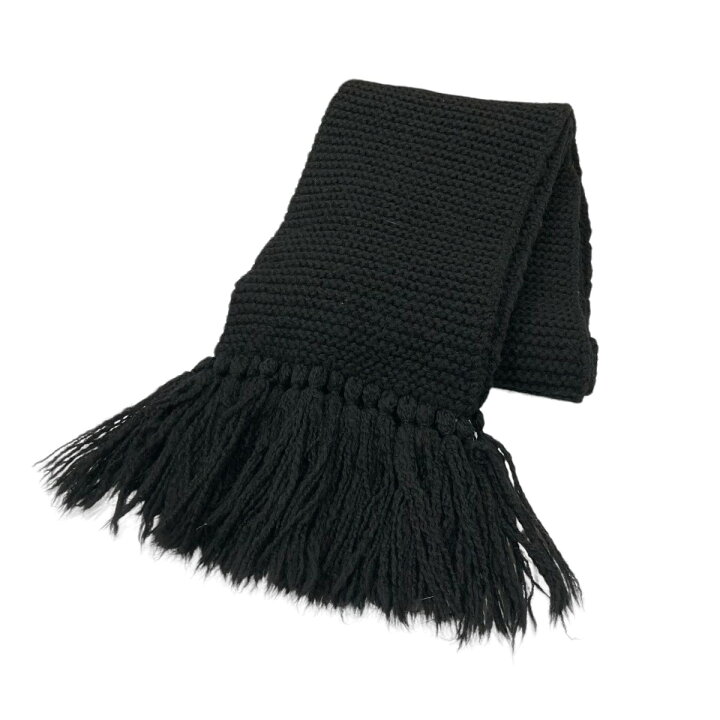 楽天市場】【中古】DRIES VAN NOTEN ウールロングマフラー ブラック  