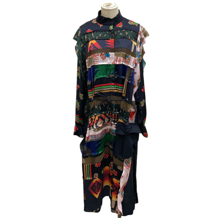 楽天市場】【中古】sacai ワンピース 21-05430 マルチカラー サイズ：1 