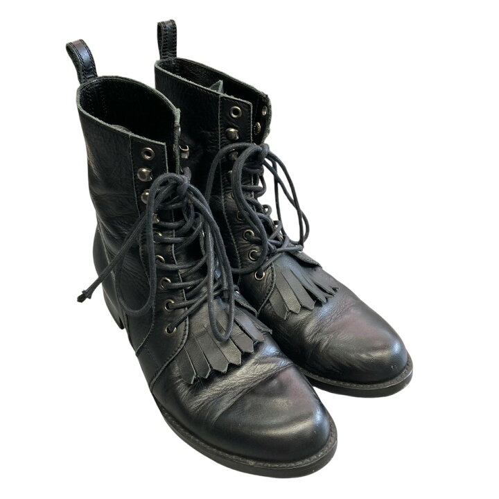 楽天市場】【中古】LIMI feu レースアップショートブーツ ブラック  