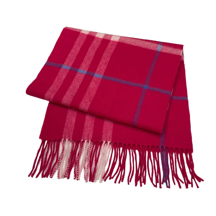 楽天市場】【中古】BURBERRY カシミヤチェックマフラー 3743551 ピンク  
