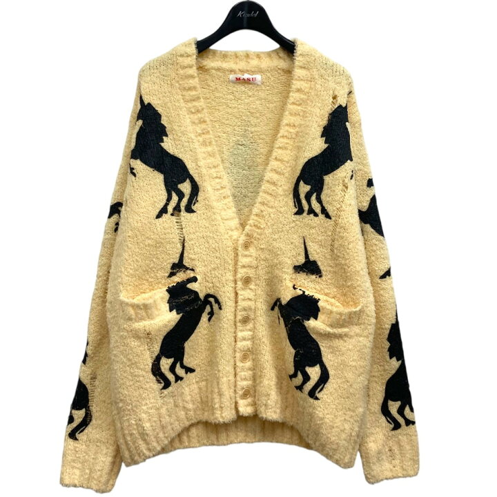 楽天市場】【中古】MASU 23AW UNICORN GRUNGE CARDIGAN YELLOW  