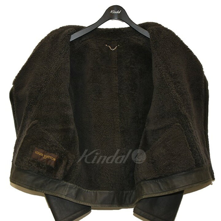 楽天市場】【中古】LOUIS VUITTONムートンライダースジャケット レザー 
