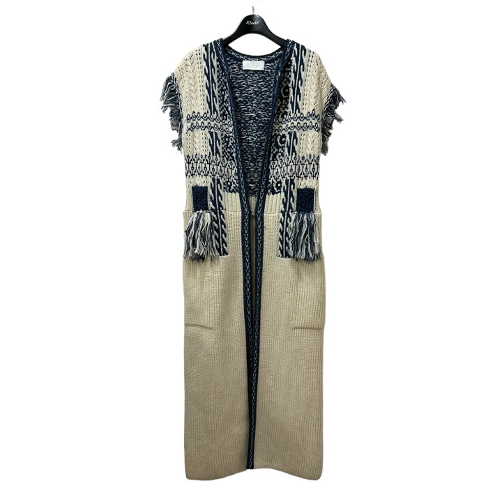楽天市場】【中古】mame kurogouchiSkiers Knit Ethnic Long Vest  