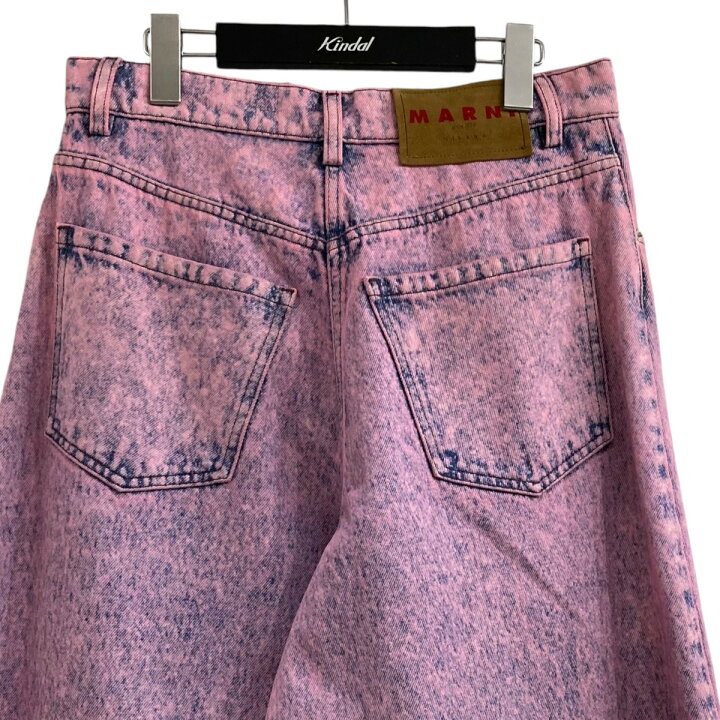 楽天市場】【中古】MARNI24SS Wide legdenim マーブルダイデニムパンツ 