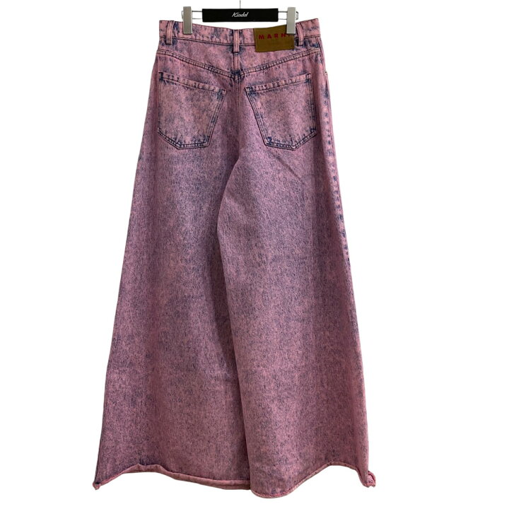 楽天市場】【中古】MARNI24SS Wide legdenim マーブルダイデニムパンツ 
