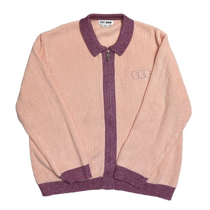 楽天市場】【中古】TTT MSW Lame zip up cardigan ニットカーディガン 