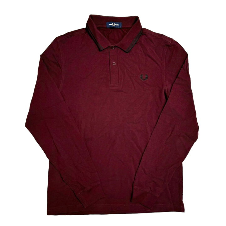 楽天市場】【中古】FRED PERRY 長袖ポロシャツ バーガンディー サイズ 