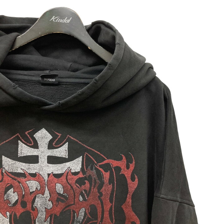 楽天市場】【中古】DROPDEAD ダメージ加工パーカー ブラック サイズ 