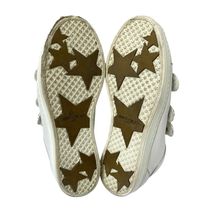 楽天市場】【中古】JIMMY CHOO ベルクロスニーカー ホワイト サイズ 