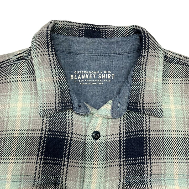 楽天市場】【中古】OUTERKNOWN×RHC Ron Herman Blanket Shirt チェック 