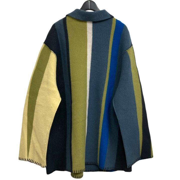 楽天市場】【中古】PERVERZE ブランケットコート グレー×グリーン 