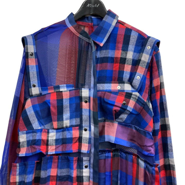 楽天市場】【中古】sacaiチェックワンピース ブルー サイズ：2【価格 