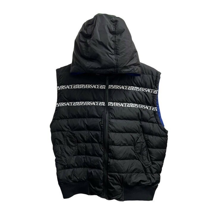楽天市場】【中古】VERSACEリバーシブルダウンベスト ブラック×ブルー 