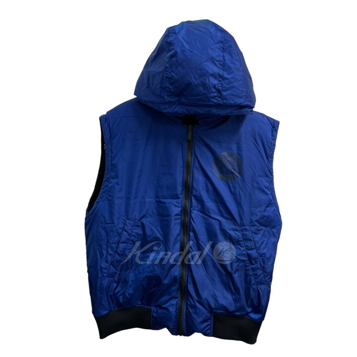 楽天市場】【中古】VERSACEリバーシブルダウンベスト ブラック×ブルー 