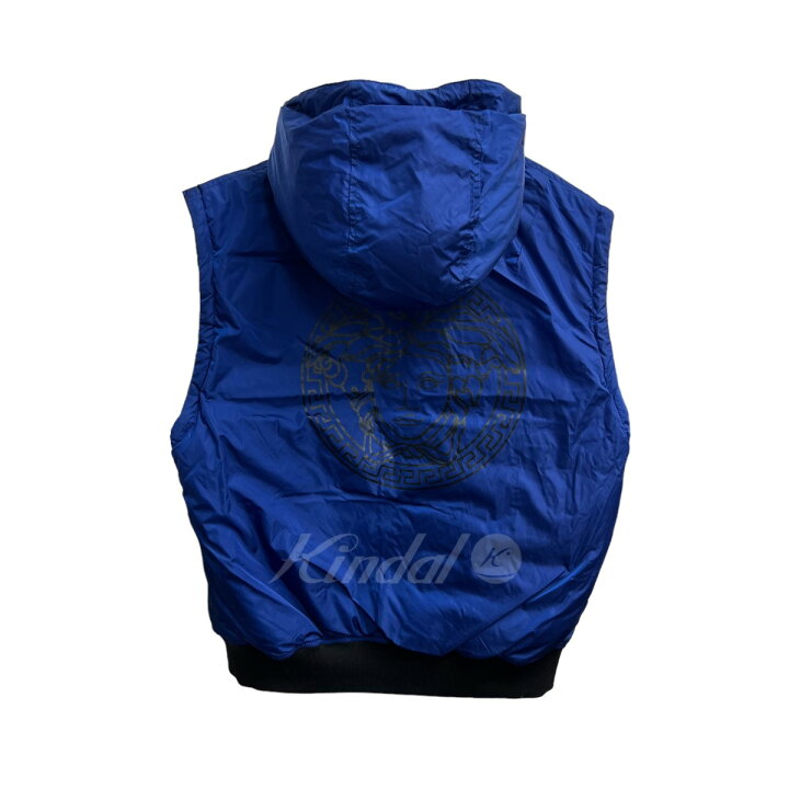楽天市場】【中古】VERSACEリバーシブルダウンベスト ブラック×ブルー 