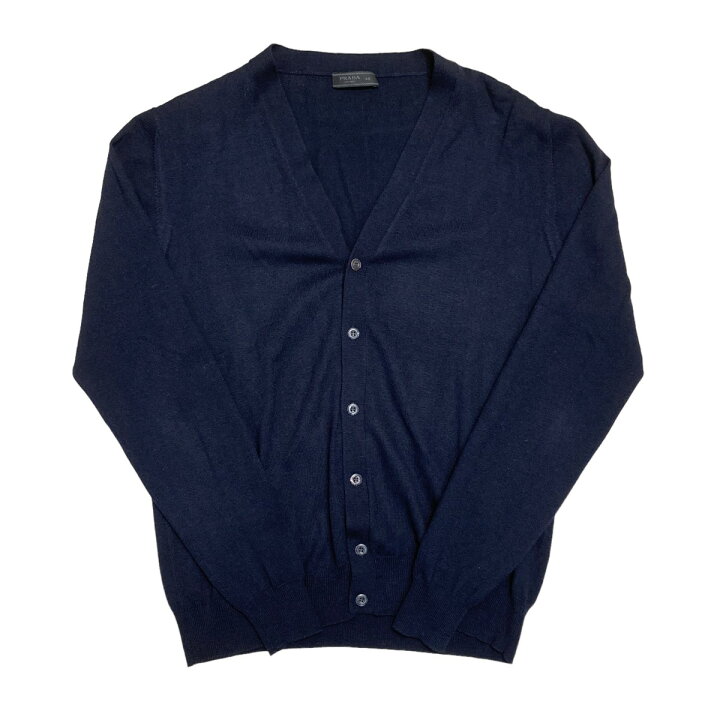 楽天市場】【中古】PRADA カーディガン UMC484 ネイビー サイズ：46  