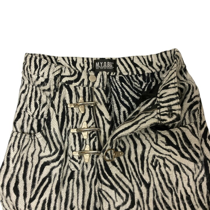 楽天市場】【中古】M．Y．O．B． NYC ゼブラパンツ グレー×ブラック 