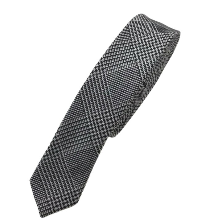 楽天市場】【中古】DIOR シルク混グレンチェックネクタイ グレー 