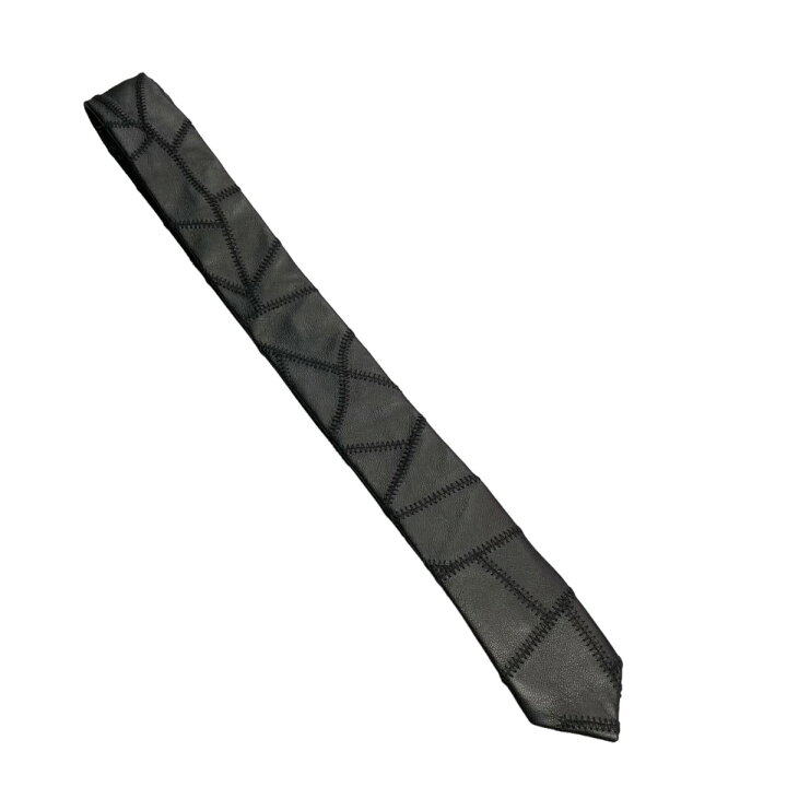楽天市場】【中古】UNDERCOVERISMレザーパッチワークネクタイ ブラック 