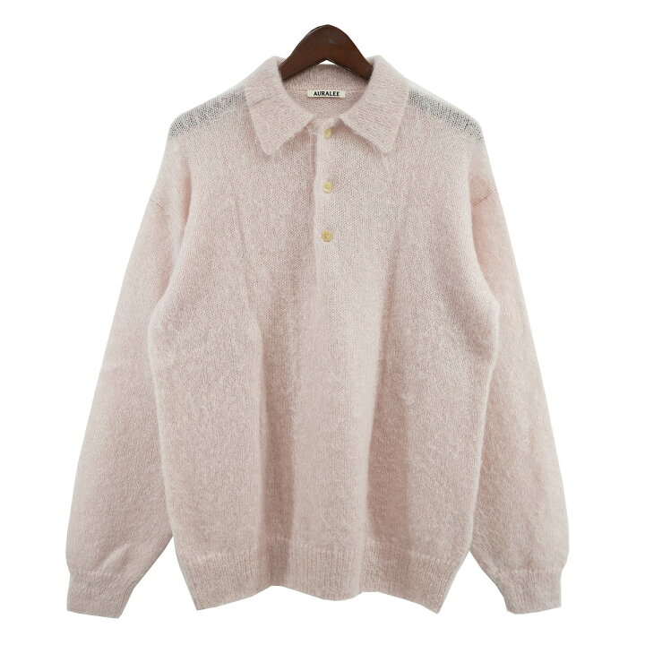 楽天市場】【中古】AURALEE22AW BRUSHED SUPER KID MOHAIR KNIT POLO 
