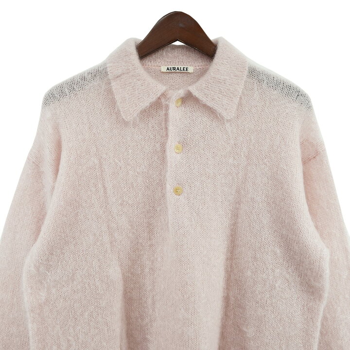 楽天市場】【中古】AURALEE22AW BRUSHED SUPER KID MOHAIR KNIT POLO 