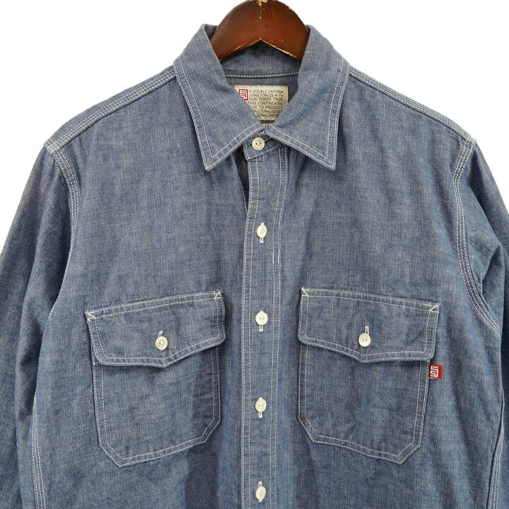 楽天市場】【中古】S／DOUBLE (Shawn Stussy)デニムシャツ ブルー 
