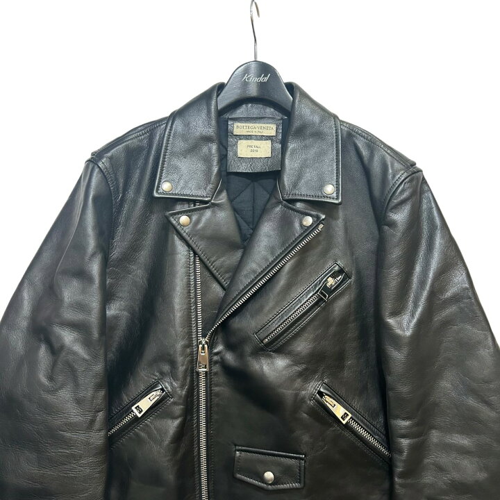 楽天市場】【中古】BOTTEGA VENETAレザーダブルライダースジャケット 