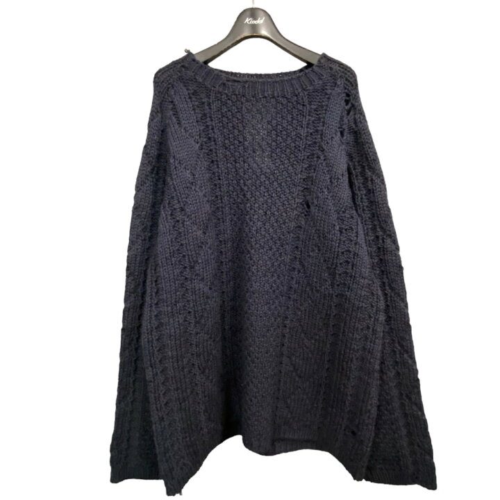 楽天市場】【中古】Maison Margiela デストロイニット ネイビー サイズ  
