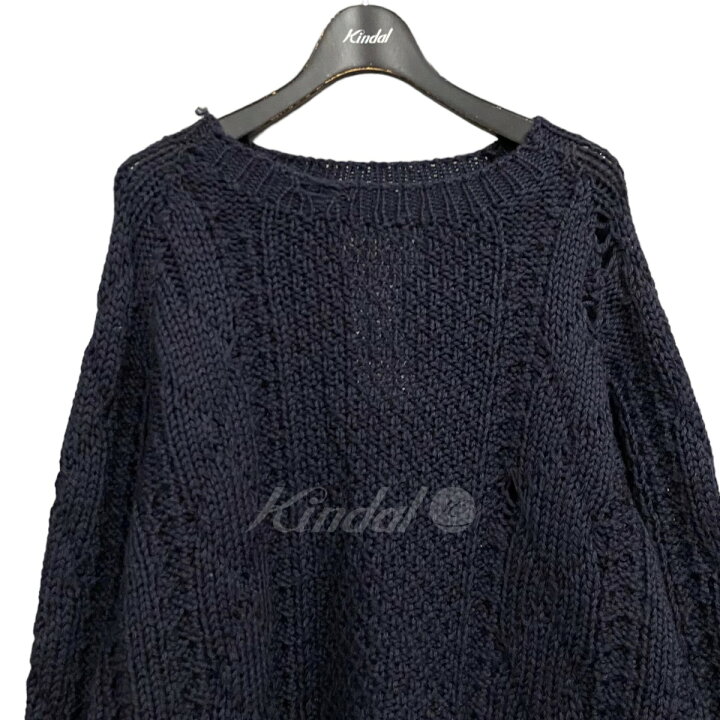 楽天市場】【中古】Maison Margiela デストロイニット ネイビー サイズ 